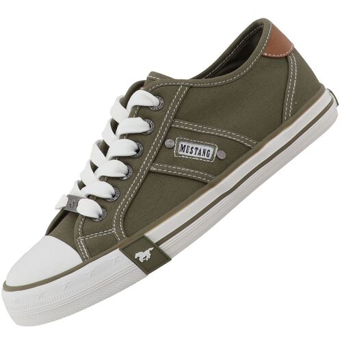 Mustang Damen Canvas Sneaker Khaki