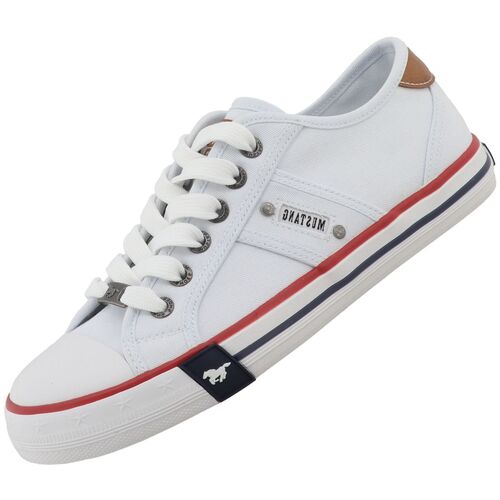 Mustang Damen Canvas Sneaker Wei�