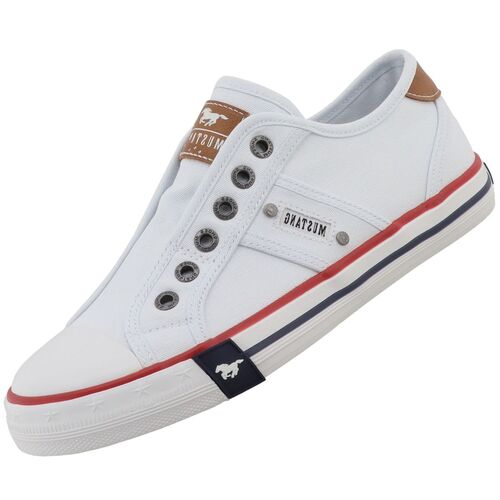 Mustang Damen Canvas Sneaker Wei�
