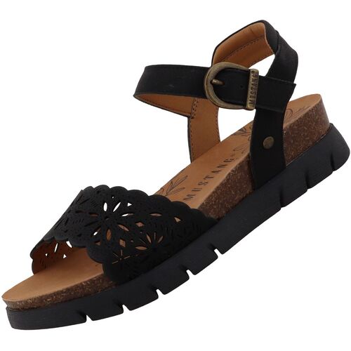 Mustang Damen Sandaletten Schwarz