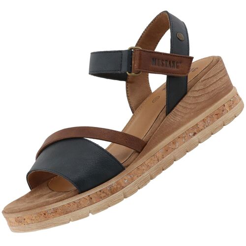 Mustang Damen Sandalette Dunkelblau
