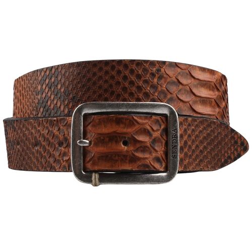 Sendra G�rtel Schlangenleder Python Braun