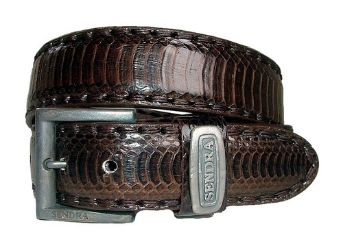 Sendra G�rtel Schlangenleder 8563 braun