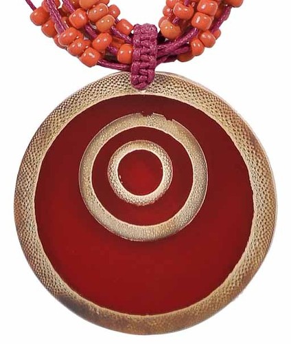 Hals-Kette mit Bambus-Anh�nger Hals-Schmuck