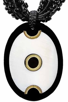 Hals-Kette mit Muschel-Anh�nger Hals-Schmuck