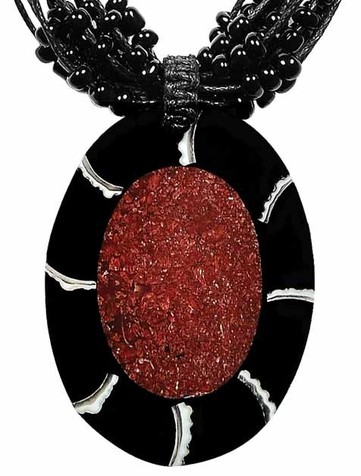 Hals-Kette mit Muschel-Anh�nger Hals-Schmuck