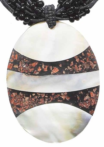 Hals-Kette mit Muschel-Anh�nger Hals-Schmuck