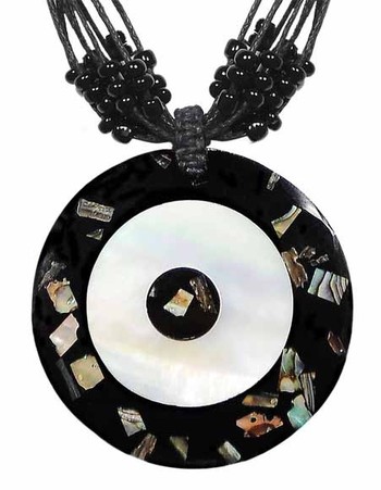 Hals-Kette mit Muschel-Anh�nger Hals-Schmuck