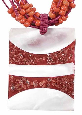 Hals-Kette mit Muschel-Anh�nger Hals-Schmuck