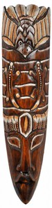 Maske bemalt 50 cm, Holz-Maske aus Bali, Wandmaske