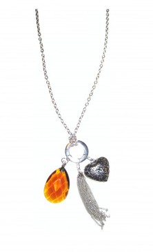 Halskette 70 cm, Bettelkette mit verschiedenen Anh�ngern