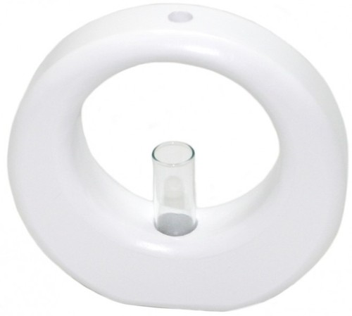 Design-Vase KIMBERLY aus Mangoholz mit Glas, in wei, schwarz oder braun 