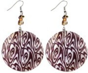 Runde Ohrringe mit modernem Motiv