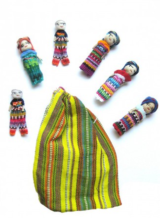 Sorgenp�ppchen, 6 St�ck im Beutel, gross, Sorgenpuppe, Sorgenfresser