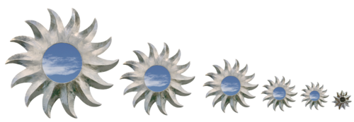 Deko-Spiegel SILBER, 6 Gr��en, Wandschmuck, rund