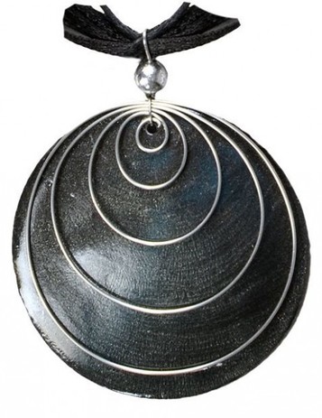 Hals-Kette mit Muschel-Anh�nger Halsschmuck, viele Farben 