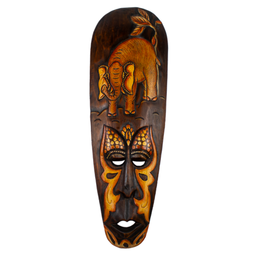 Maske Bumbo, wahlweise in 50 cm oder 100 cm, Holz-Maske aus Bali, Wandmaske