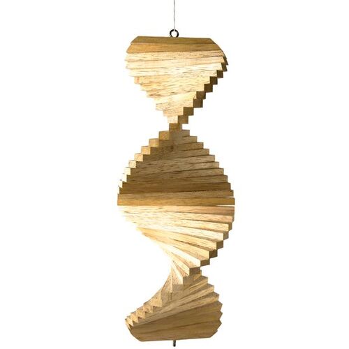 Windspiel Spirale aus Holz