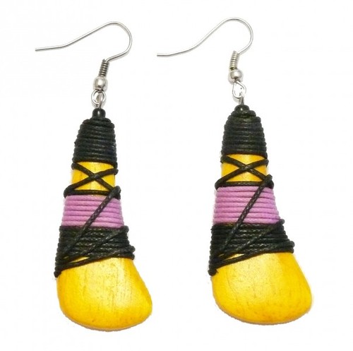 Ohrringe aus Sabo-Wood