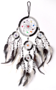 Traumf�nger - Dreamcatcher GUTER TRAUM,  9 cm & 4 x 3,5 cm