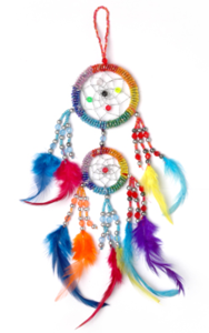 Traumf�nger - Dreamcatcher GUTER TRAUM,  6 cm, L�nge 30 cm
