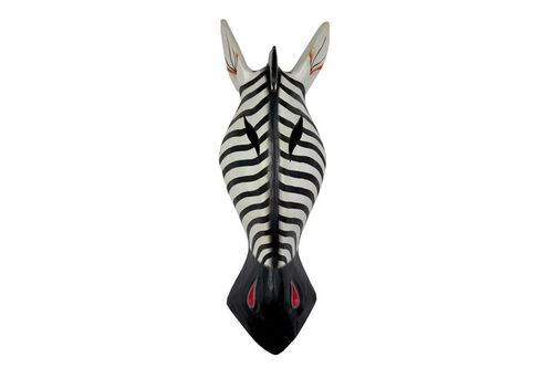 Maske ZEBRA aus Holz, Gr��e 50 cm, Holz-Maske aus Bali, Wandmaske