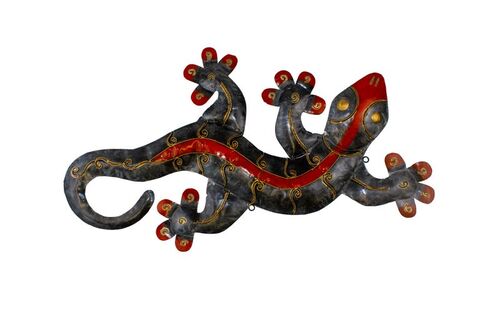 Deko-Gekko aus Metall, 2 Gr��en erh�ltlich 