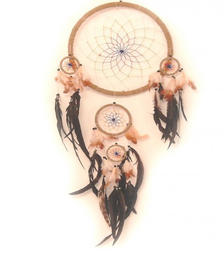 Traumf�nger - Dreamcatcher mit farbigem Netz  30 cm