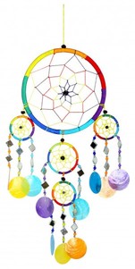 Dreamcatcher Regenbogen, bunter Traumf�nger in verschiedenen Gr��en 