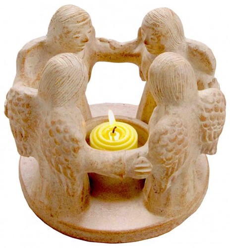 Teelichthalter Kreis der Freundschaft, Kreis mit 4 Engeln