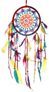 Dreamcatcher Regenbogen geh�ckelt, 2 Gr��en 