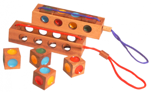 Crazy Four (Ampel Spiel), Spiel aus Holz