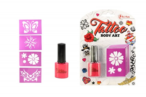 3D Tattoo Set mit 4 Motiven