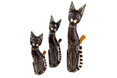 Katze MAUTZ gro�es 3-er Set in den Gr��en 40, 50 und 60 cm