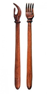 R�ckenkratzer aus Soar-Holz, ca. 50 cm lang