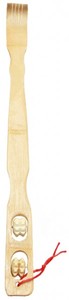 R�ckenkratzer aus Bambus mit Massagerollen im Griff eingearbeitet , ca. 48 cm lang