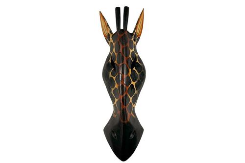 Maske Giraffe, Holz-Maske aus Bali, Wandmaske