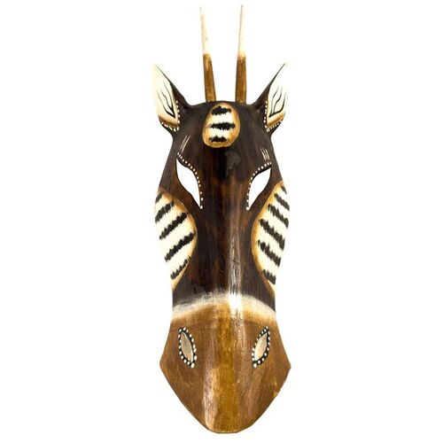 Maske Antilope 30 cm, Holz-Maske aus Bali, Wandmaske