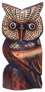Eule Athene aus Albesia-Holz, verschiedene Gr��en