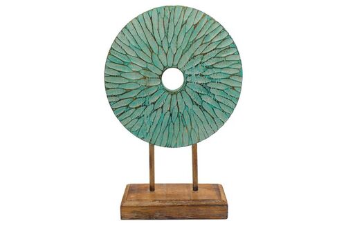 Dekoobjekt Albesia-Holz T�rkis Wash 30 oder 40 cm