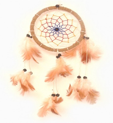 Traumf�nger - Dreamcatcher mit farbigem Netz  11 cm