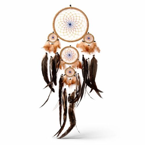 Traumf�nger - Dreamcatcher mit farbigem Netz  22 cm