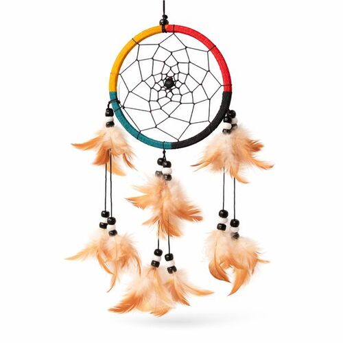Traumf�nger - Dreamcatcher in Rasta-Farben  11 cm