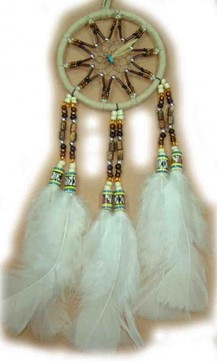 Traumf�nger - Dreamcatcher mit Perlen-Stern 8 cm