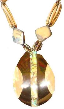 Halskette mit Muschelanh�nger, Modeschmuck, Natur-Schmuck mit Muschel