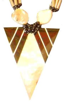 Halskette mit Muschelanh�nger, Modeschmuck, Natur-Schmuck mit Muschel