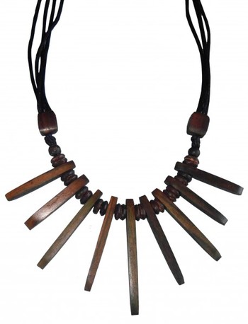 Halskette aus Sonor-Wood, Holz-Schmuck Modeschmuck, Natur-Schmuck