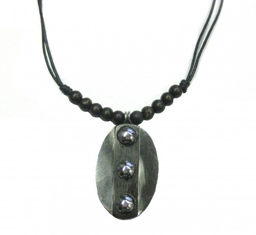 Halskette aus Sonor-Wood/Edelstahl, Holz-Schmuck Modeschmuck, Natur-Schmuck