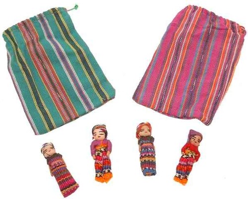 Sorgenp�ppchen, 4 St�ck im Beutel, gross, Sorgenpuppe, Sorgenfresser