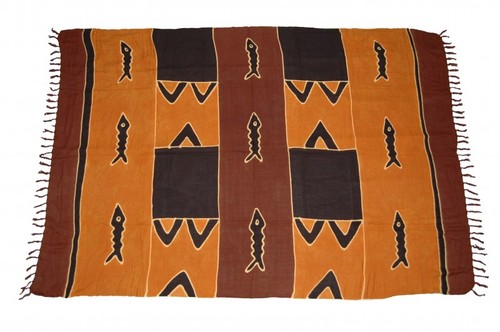 Sarong HANDPAINTING, diverse Muster, Pareo, H�fttuch, Wickel-Rock, Strandtuch Braun-T�ne